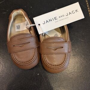 NWT Janie & Jack Baby Suede Penny Loafer